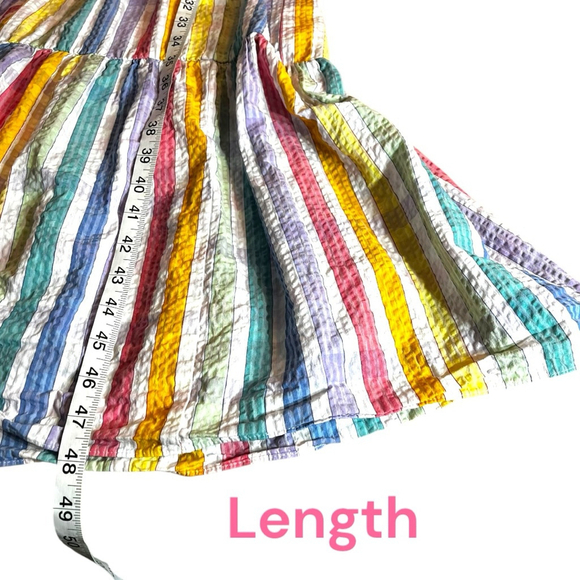 J.Crew Faux-wrap Midi Sundress, 12, Rainbow Gingham Seersucker Multi-colour - Picture 12 of 16